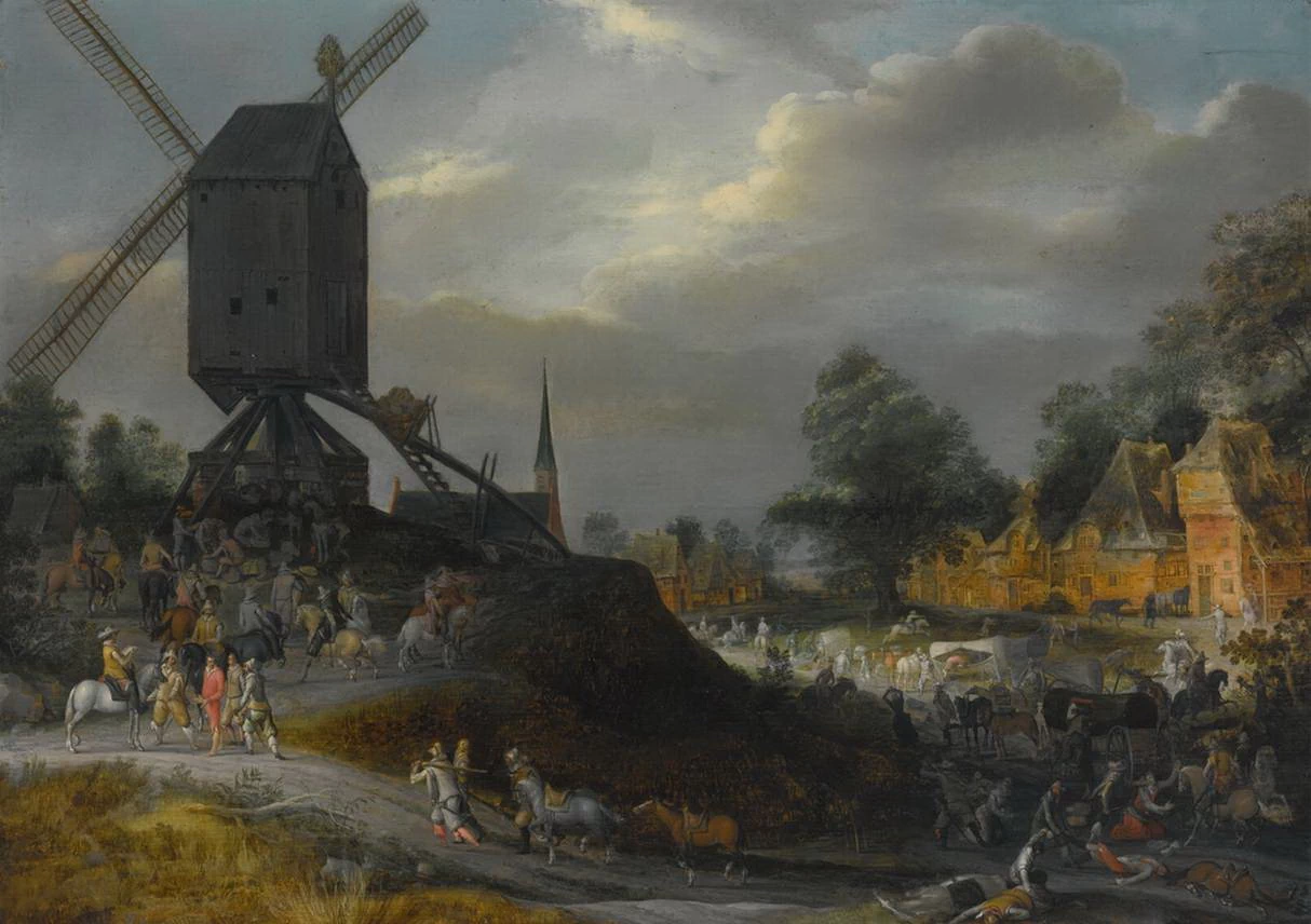 Sacco di un villaggio fiammingo da parte di soldati spagnoli